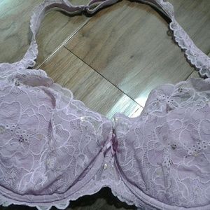 Victoria's Secret lavend halter bling lace up 36d